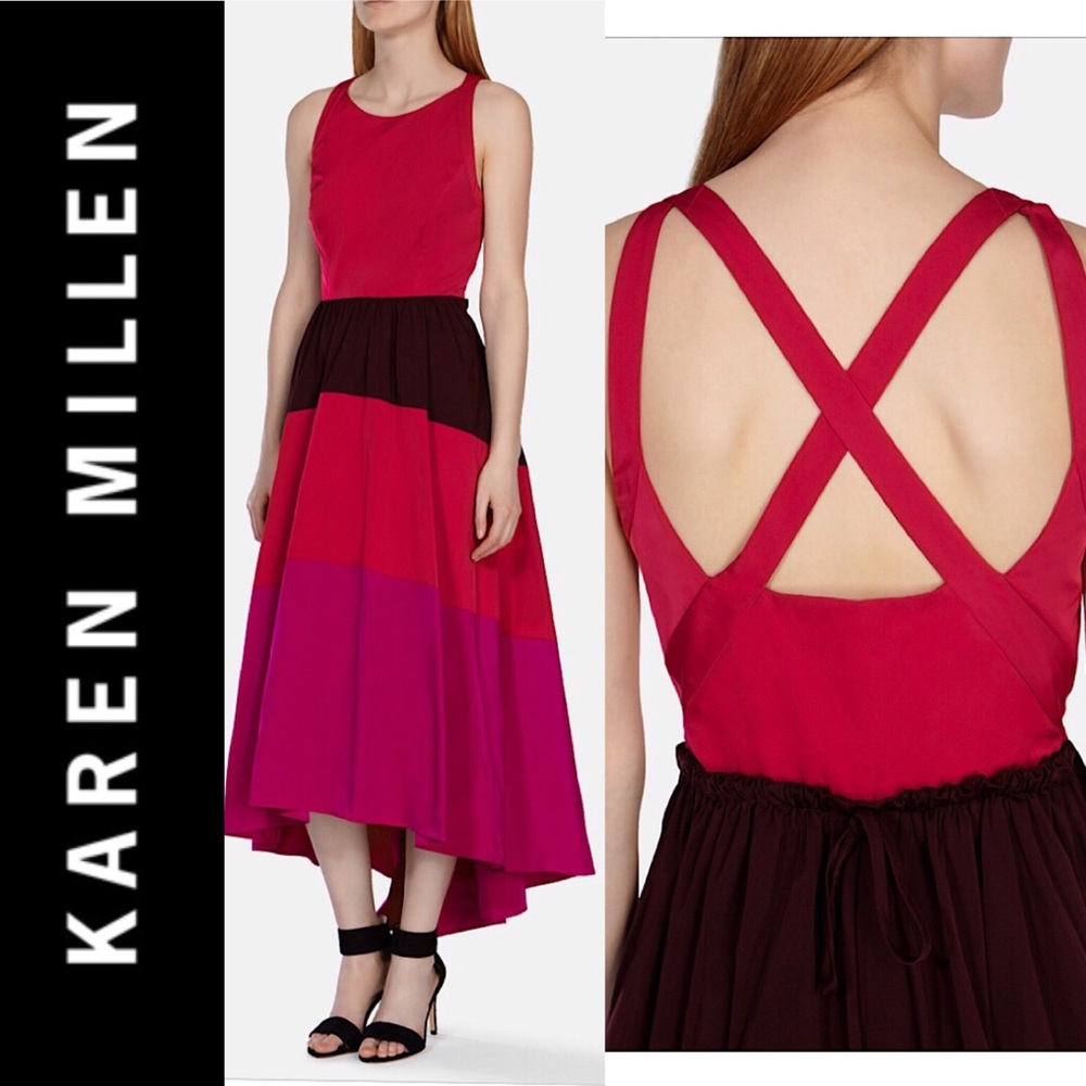 Karen Millen Colourblocked Full Skirt Dress